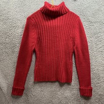 Vintage Apostrophe Petite Small Sweater Womens Red Turtleneck Wool Blend... - $11.20