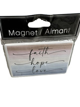 New-Refrgerator Ceramic Magnet-“Faith/Hope/Love”. Inspirational - £13.35 GBP