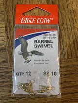 Eagle Claw Barrel Swivel Size 10-BRAND NEW-SHIPS Same Business Day - $14.73