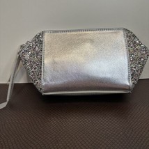 Saks Fifth Avenue Large Silver And Glitter Makeup Bag 11x5 Brand New Nev... - £9.55 GBP