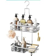 Hanging Shower Caddy, No Drilling Shower Shelf with Razor and Soap Holde... - £18.27 GBP