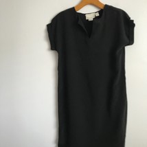 Cythia Rowley Silk Shift Dress Small Black Short Sleeve Crewneck Pullover Casual - £16.68 GBP