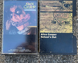 Alice Cooper Lot of 2 Cassettes Constriction &amp; School&#39;s Out (Vintage Sid... - $29.07