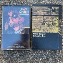 Alice Cooper Lot of 2 Cassettes Constriction &amp; School&#39;s Out (Vintage Sideloader) - £22.70 GBP