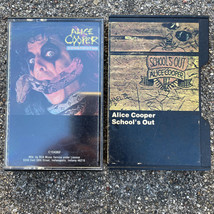 Alice Cooper Lot of 2 Cassettes Constriction &amp; School&#39;s Out (Vintage Sideloader) - £21.71 GBP