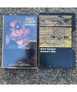 Alice Cooper Lot of 2 Cassettes Constriction &amp; School&#39;s Out (Vintage Sid... - £22.86 GBP
