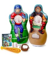 Baseball Catcher Football Target Set Inflatable Blow Up Toys Super Pumped - $29.23 CAD