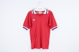 NOS Vtg 70s Patrick Spell Out Short Sleeve Collared Soccer Jersey Red Mens S USA - £35.57 GBP