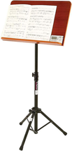 Conductor Music Stand With Wide Wooden Bookplate Plastic Black NEW - $145.10