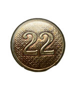 WWII, 22nd REGIMENT, NEW YORK NATIONAL GUARD, PLASTIC COLLAR DISK, ENLISTED - $278.46 MXN