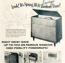 1958 Webcor High Fidelity Fonograf Music Advertisement Life Magazine HM2X - $24.99