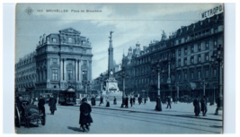 Place de Brouckere Bruxelles Belgium Black And White Postcard - £6.92 GBP