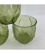 Vintage Anchor Hocking Madrid Green Double Old-Fashioned Glasses Set of ... - £23.38 GBP