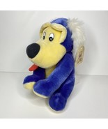 Yes Club Purple Yellow Dog Plush Vintage 1990s Stuffed Animal Puppy 11&quot; - £13.94 GBP