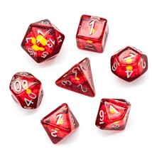 7-Die Dnd Dice, Polyhedral Dice Set Filled With Flowers, For Role Playin... - £20.45 GBP