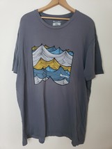 Moosejaw Mountaineering Men&#39;s XL T Shirt Gray Graphic Print Made in USA - $13.09