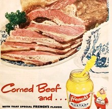 1949 French&#39;s Mustard Corned Beef Advertisement Condiments Vintage DWNad1 - $24.99