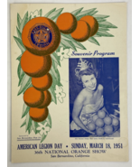 American Legion Souvenir Program 1951 National Orange Show San Bernardin... - $419.12 MXN