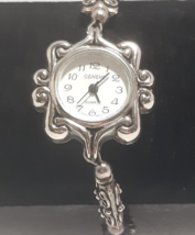Vintage Geneva Silver Amethyst Tested Women&#39;s Watch Working - $23.38
