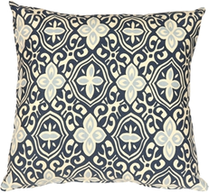 Alhambra Handprint Indigo 18X18 Throw Pillow, Complete with Pillow Insert - £28.66 GBP