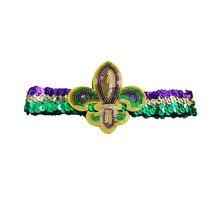 Mardi Gras Sequins Headbands Girls Mardi Gras Hair Band Carnival Headwear NDMG01 - £16.45 GBP