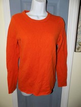 J. Crew LS Rust/Orange 100% Cashmere Crewneck Sweater Size S Women&#39;s EUC - £35.01 GBP