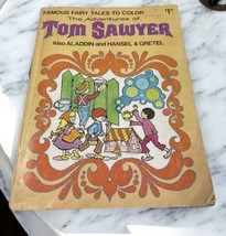 The Adventures Of Tom Sawyer Aladdin Hansel Gretel Vintage 1978 Coloring... - $4.87