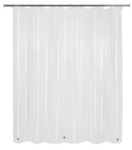 Crystal Clear 100% Peva 70&quot;x71&quot; Shower Curtain w/ magnets Light weight M... - $340.38 MXN