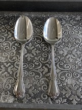 1881 Rogers Oneida Ltd  ARBOR ROSE Stainless Steel Lot of 2 Serving Spoons - £17.31 GBP