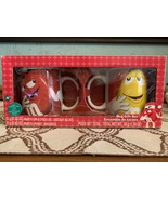 NIB - Vintage M&amp;M&#39;s 2-Pc Ceramic Mug Set of Red and Yellow Character Mug - £15.91 GBP