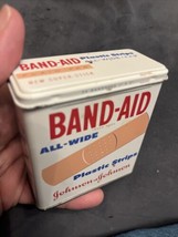 Vintage Band-Aid Metal Tin Box All Wide Plastic Strips - $9.89