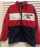 U.S. Polo ASSN. Kids Windbreaker Jacket Size 7 Spell Out Flag Full Zip  ... - $54.69 CAD
