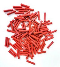 100PCS 22-18 AWG Red Wire Butt Crimp Connectors Insulate Vinyl Terminals - £10.40 GBP