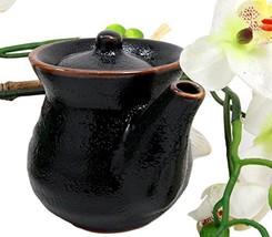Japanese Tenmoku Glazed Porcelain Soy Sauce Condiment Dispenser Flask 8oz - £21.54 GBP