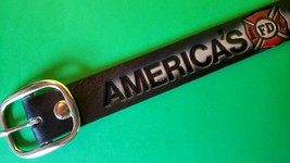 American Firefighters Genuine Leather Cowhide Belt All Sizes Up To 54&quot; Waist - £25.79 GBP