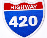 Highway 4:20 Sign Iron On Sew On Embroidered Patch 3 1/8&quot;X 3 7/8 &quot; - $4.99