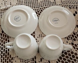 Vintage Fiesta® Two (2) Cup &amp; Saucer Sets ~ Replacement Pieces ~ White - $56.03 CAD