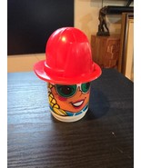 Vintage Deka Girl Blonde Hair Mug/Cup, Red Fire Helmet Fireman Hat Lid S... - $560.94 MXN