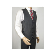 Men Suit BERLUSCONI Turkey 100% Italian Wool Super 180's 3pc Vested #Ber12 Gray image 8