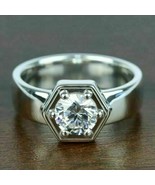 1.50Ct Round Cut White Diamond Solid 925 Sterling Silver Engagement Ring... - $175.00