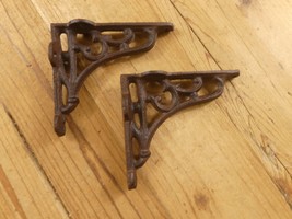 2 Antique Style Brace Wall Bracket Cast Iron SMALL 3 5/8&quot; X 4 1/8&quot; *READ... - $280.63 MXN