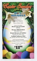 Don Miguel&#39;s Easter Sunday Menu 2003 - $9.90