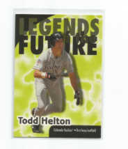 Todd Helton (Colorado Rockies) 1998 Fleer Sports Illustrated Legends Card #146 - £6.86 GBP