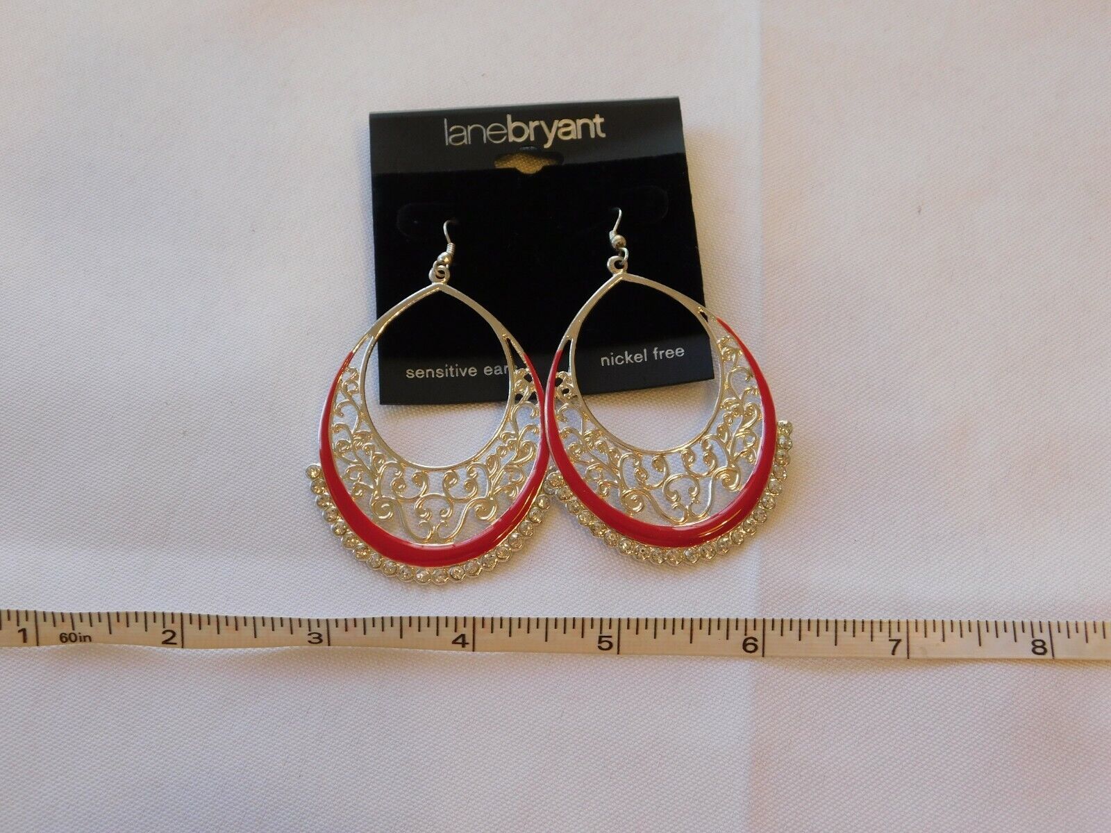 Primary image for Lane Bryant Ladies Women's 1 pair Earrings Silver Tone 95506218 Onesz NEW NOS