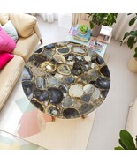 Brown Agate Coffee Table Natural Gemstone Home Decor Luxury Furniture Co... - $232.53+