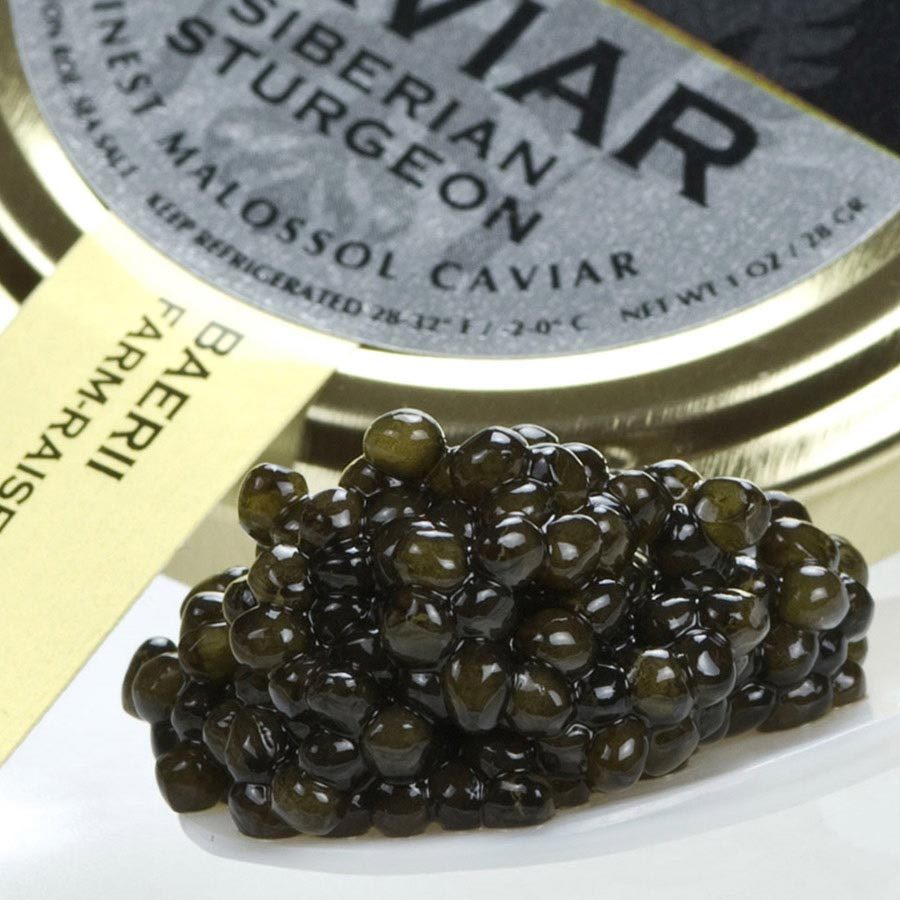 French Siberian Sturgeon Caviar (A. baerii) - Malossol, Farm Raised - 4 oz, glas - $321.30