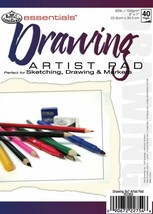 Essentials Drawing Artist Paper Pad 5X7 40 Sheets - $4.79