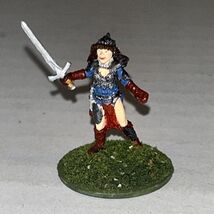 Ral Partha Warhammer Metal Painted Miniature Tika Female Warrior Dragonl... - $23.73