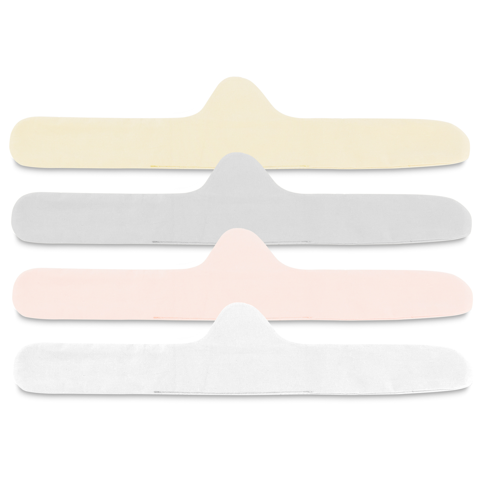 More of Me to Love Organic Cotton-Bamboo Bra Liner 4-Pk (White/Pink/Gray/Beige)