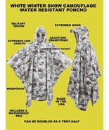 NEW WATERPROOF SNOW WINTER WHITE MILITARY RAIN PONCHO WET WEATHER SHELTE... - €23,69 EUR